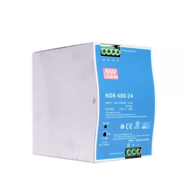 Mean Well Single Output Industrial DIN RAIL NDR-480 series