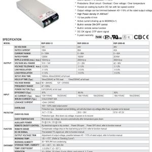 Mean Well Power Supply with Single Output RSP-2000 series