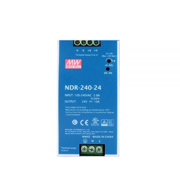 Mean Well Single Output Industrial DIN RAIL NDR-240 series