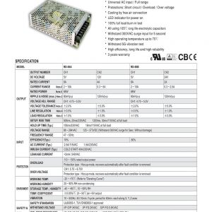 Dual Output Switching Power Supply RD-85 series