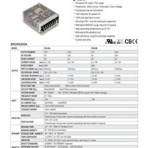 Dual Output Switching Power Supply RD-65 series