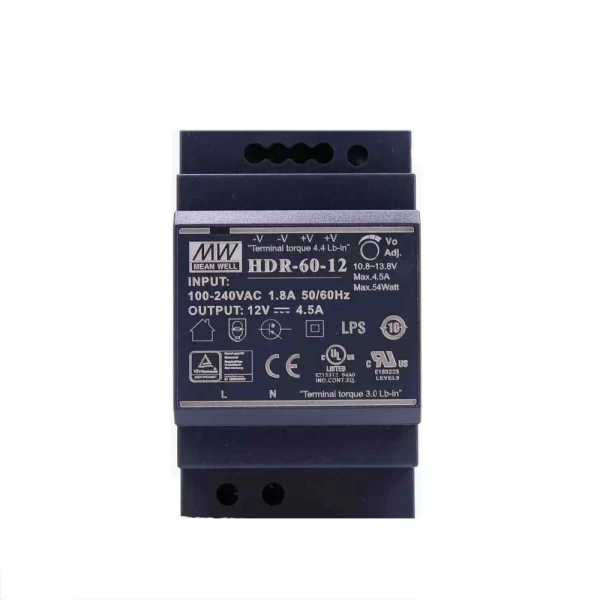Mean Well Ultra Slim Step Shape DIN Rail HDR-60 series