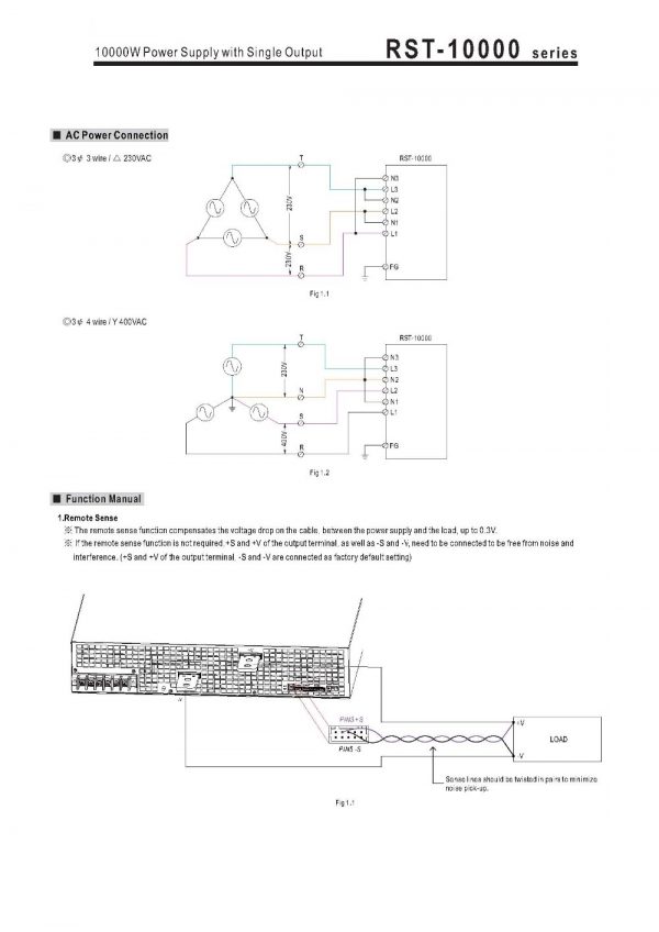 Mean Well Power Supply with Single Output RST-10000 series