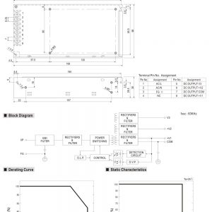 Mean Well Triple Output Switching Power Supply RT-125 series