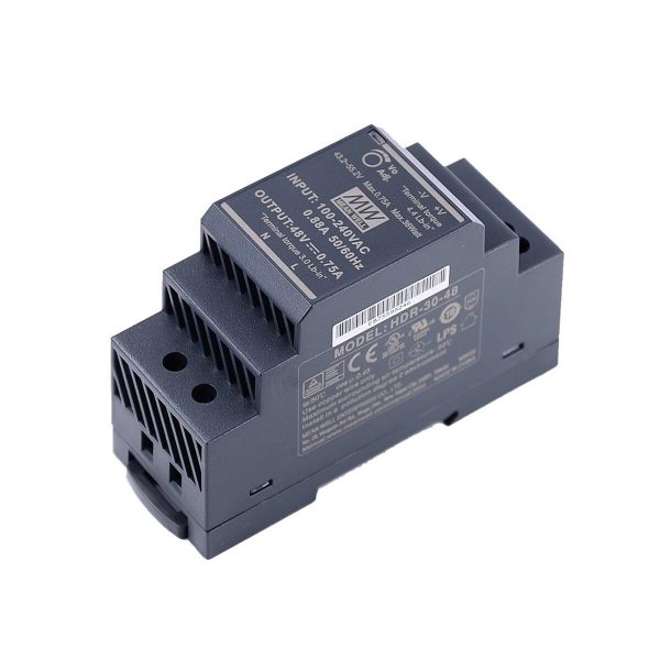 Mean Well Ultra Slim Step Shape DIN Rail HDR-30 series