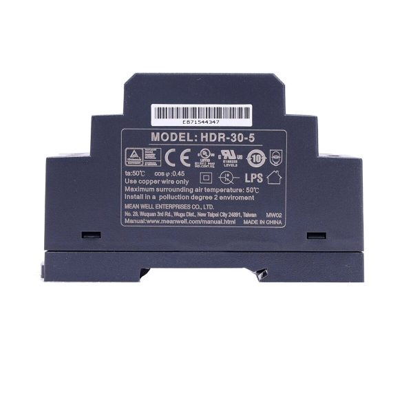 Mean Well Ultra Slim Step Shape DIN Rail HDR-30 series