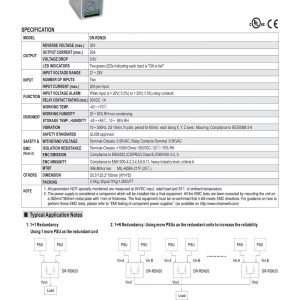 Mean Well Power Supply Redundancy Module DR-RDN20