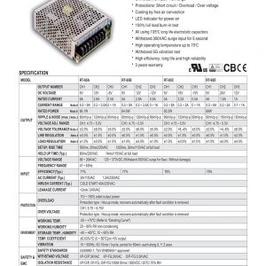 Mean Well Triple Output Switching Power Supply RT-65 series