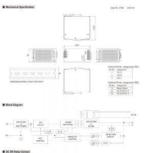 Mean Well Single Output Industrial DIN RAIL Power Supply WDR-240 series
