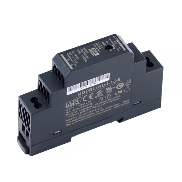 Mean Well Ultra Slim Step Shape DIN Rail HDR-15 series