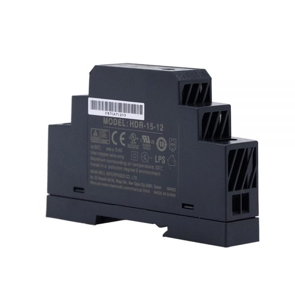 Mean Well Ultra Slim Step Shape DIN Rail HDR-15 series