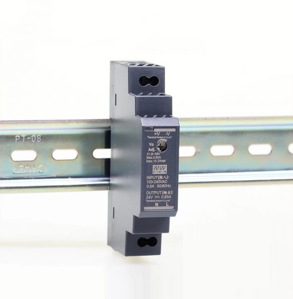 Mean Well Ultra Slim Step Shape DIN Rail HDR-15 series