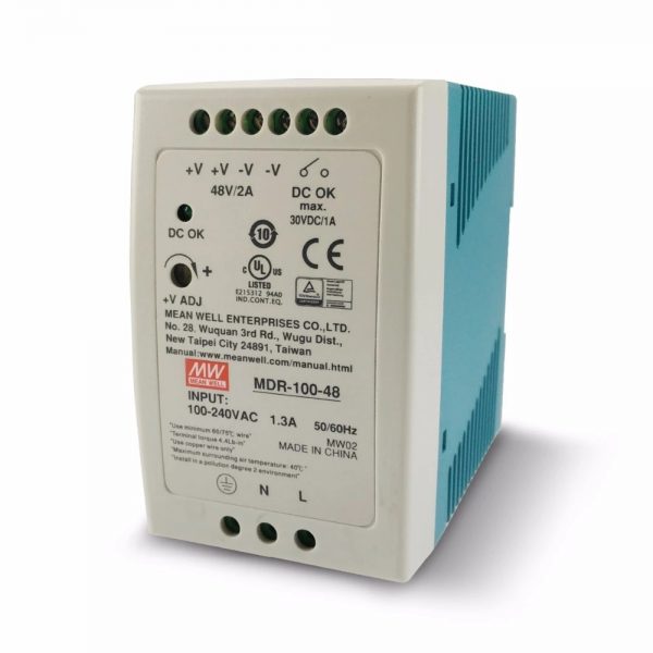 Mean Well Single Output Industrial DIN Rail Power Supply MDR-100 series