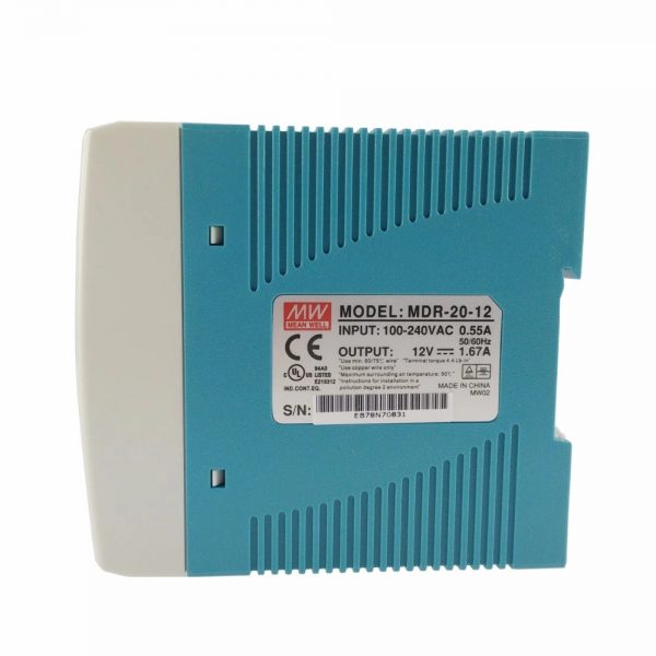 Mean Well Single Output Industrial DIN Rail Power Supply MDR-20 series