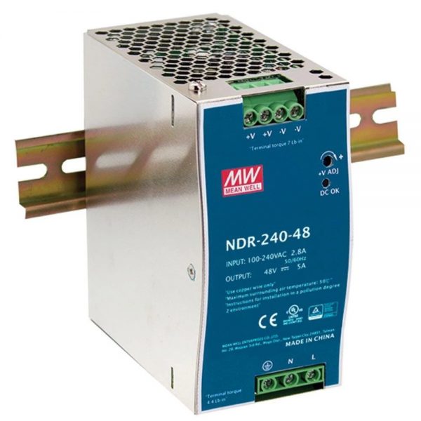 Mean Well Single Output Industrial DIN RAIL NDR-240 series