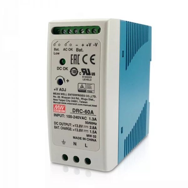 Mean Well Single Output with Battery Charger UOS Function DRC-100 series