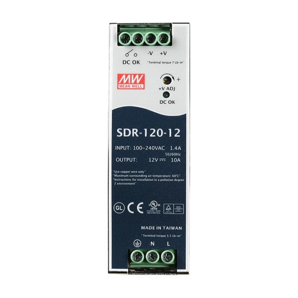Mean Well Single Output Industrial DIN RAIL with Power Supply SDR-120