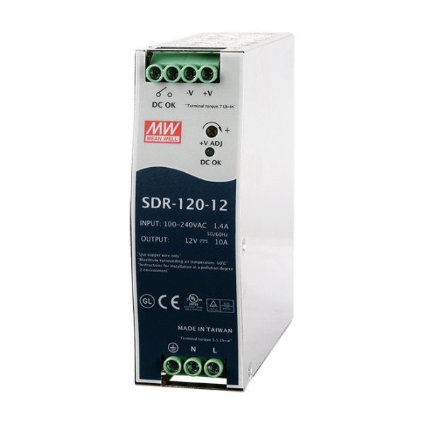 Mean Well Single Output Industrial DIN RAIL with Power Supply SDR-120