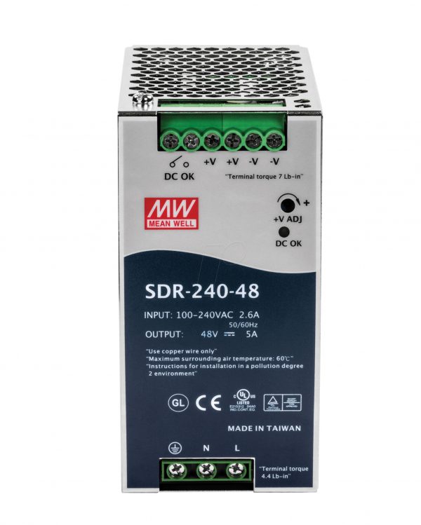 Mean Well Single Output Industrial DIN RAIL with Power Supply SDR-240