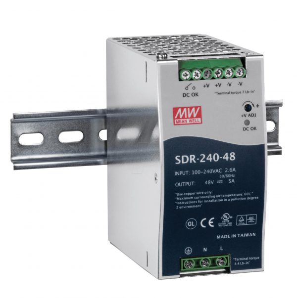 Mean Well Single Output Industrial DIN RAIL with Power Supply SDR-240 Mean Well Single Output Industrial DIN RAIL with Power Supply SDR-240