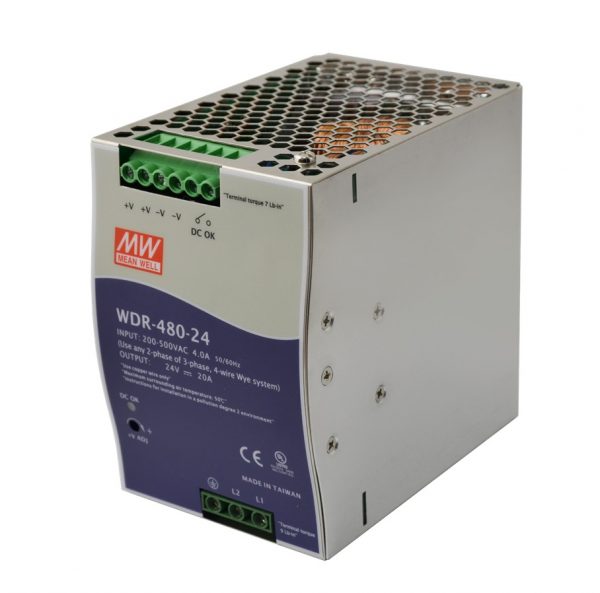 Mean Well Single Output Industrial DIN RAIL Power Supply WDR-480 series