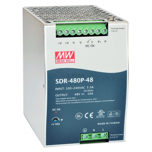 Mean Well Single Output Industrial DIN RAIL with Power Supply SDR-480P
