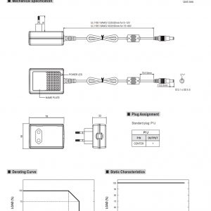 Mean Well 18W AC-DC Industrial Adaptor GS18E series