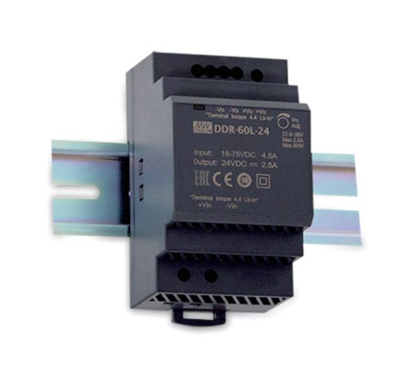Mean Well 60W DIN Rail type DC-DC Converter DDR-60 series