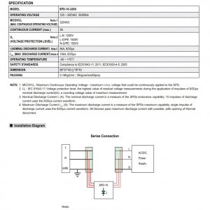 10kA High Performance Surge Protection Device SPD-10-320S