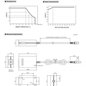 Mean Well 25W AC-DC Triple Output Industrial Adaptor GP25B series