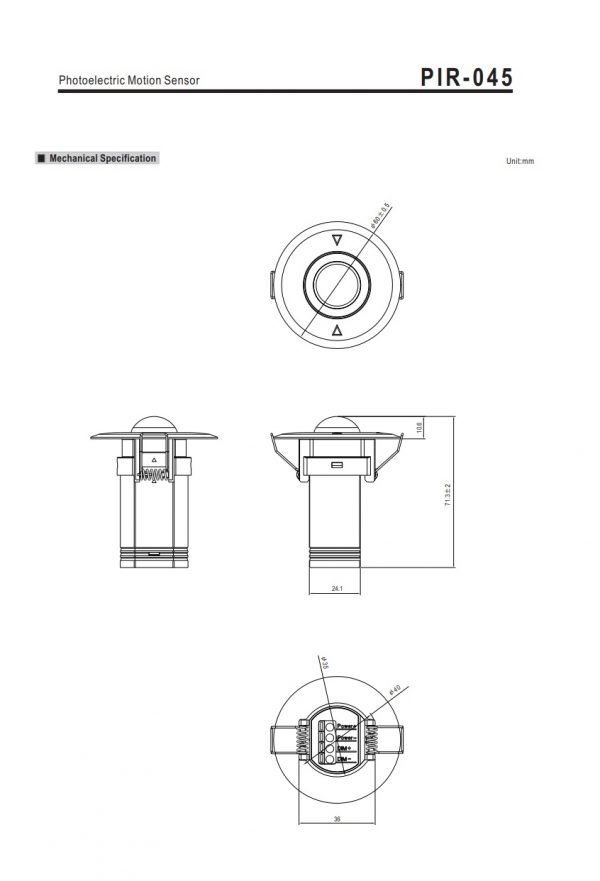 Mean Well Photoelectric Motion Sensor PIR-045