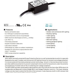 Mean Well High Performance Surge Protection Device SPD-20HP series