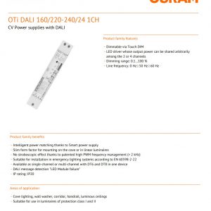Power supply with OTi DALI 160/220-240/24 1CH