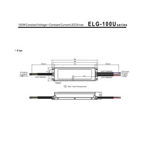 Mean Well Voltage Constant Current LED Driver ELG-100U series