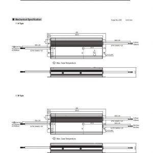 Mean Well Constant Current Mode LED Driver HLG-320H-C series