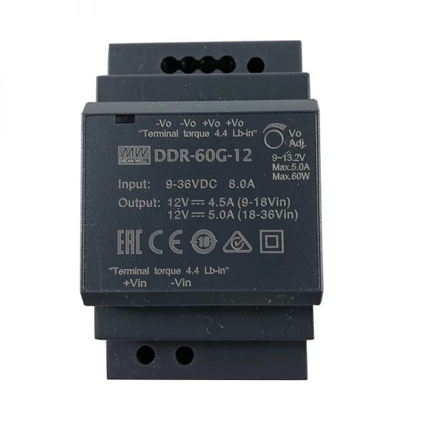 Mean Well 60W DIN Rail type DC-DC Converter DDR-60 series