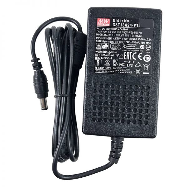 Mean Well 18W AC-DC High Reliability Industrial Adaptor GST18A series