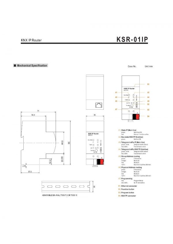 Mean Well KNX IP Router KSR series