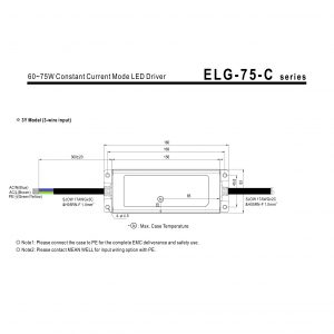 Mean Well Constant Voltage Constant Current LED Driver ELG-75 series