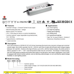 Mean Well Constant Voltage Current LED Driver HLG-320H series