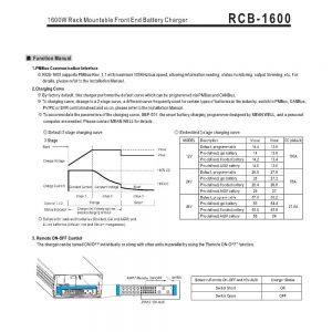 Mean Well Rack Mountable Front End Battery Charger RCB-1600