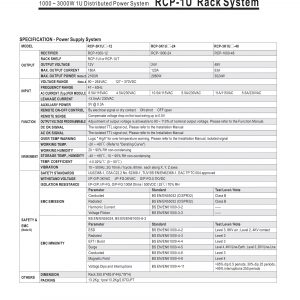 Mean Well 1000 ~ 3000W 1U Distributed Power System RCP-1U