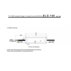 Mean Well Constant Voltage Constant Current LED Driver ELG-100 series