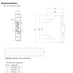 Mean Well 15W DIN Rail type DC-DC Converter DDR-15 series