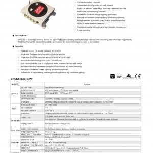 Mean Well Wireless DC multi-channel PWM dimmer WPD-06