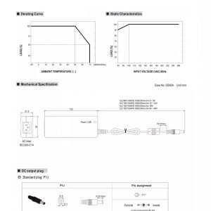 Mean Well 60W AC-DC High Reliability Industrial Adaptor GST60A series