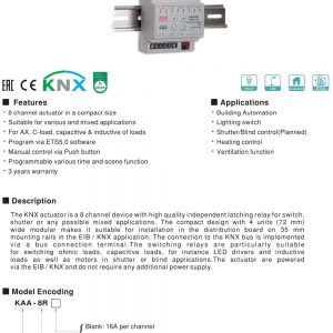 Mean Well KNX Universal Actuator KAA-8R