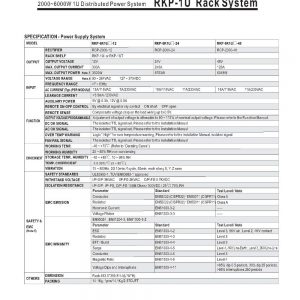 Mean Well 2000 ~ 6000 W 1U Distributed Power Sistem RKP-1U