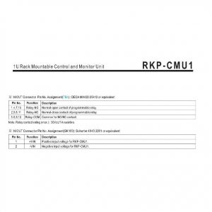 Mean Well 1U Rack Mountable Control and Monitor Unit RKP-CMU1