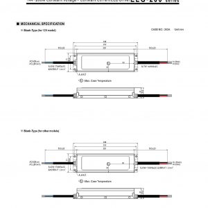 Mean Well Constant Voltage Constant Current LED Driver ELG-200 series